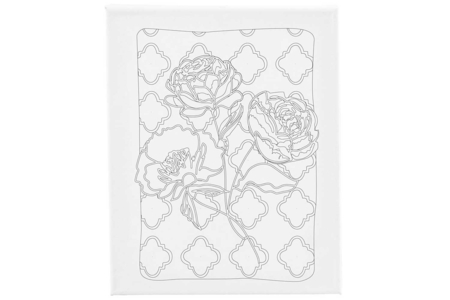Printed Canvas to Paint - Roses - 3 - Paint by Numbers - 10doigts.com - Paint by Numbers – 10doigts.fr