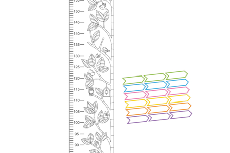 Coloring Growth Chart in Thick Card - 1 Meter - 2 - Coloring Books and Drawings - 10doigts.com - Coloring Books and Drawings – 10doigts.fr
