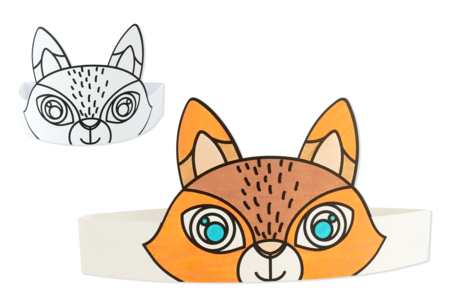 cartón zorro - Coronas y Sombreros para Carnaval: Manualidades para Niños – 10doigts.fr