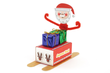trineo de padre noel bricolaje niño DIY - Actividades manuales de Navidad – 10doigts.fr