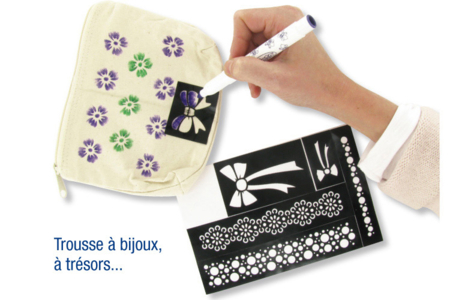 Reusable Adhesive Stencils "Flowers" - 8 - Adhesive Stencils - 10doigts.com - Adhesive Stencils – 10doigts.fr