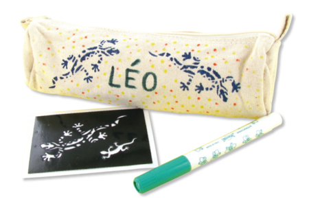 Natural cotton pouch with zip closure: decorative idea - Craft Activities for Sewing and Knitting – 10doigts.fr