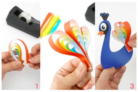 Hanging Peacock Kits - 6 Decorations - 3 - Ready-to-use Kits - 10doigts.com - Ready-to-use Kits – 10doigts.fr