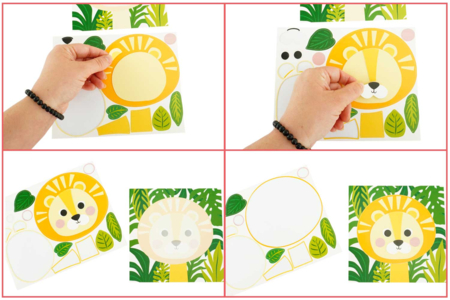 tuto Cuadros animales de la jungla - Kits educativos – 10doigts.fr