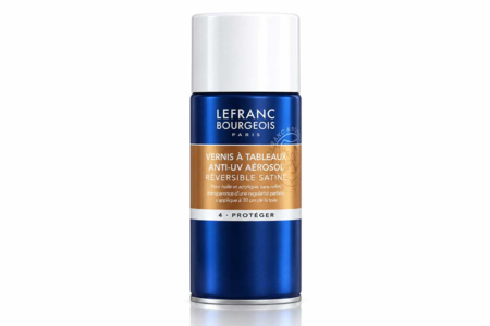 Satin spray varnish Lefranc Bourgeois, 150 ml - Mediums and additives for acrylic painting – 10doigts.fr