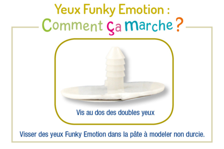Ojos Funky Emotion - Accesorios para pasta de modelar – 10doigts.fr