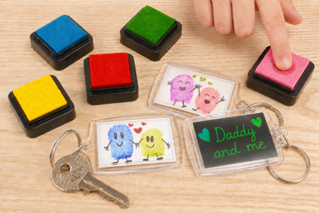 fingerprint keychain gift father's day - Father's Day Crafts – 10doigts.fr