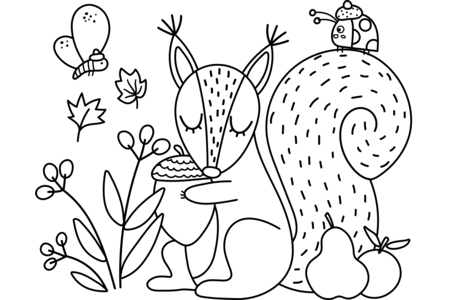 Dibujos para imprimir : Animales-bosque11 – 10 Doigts