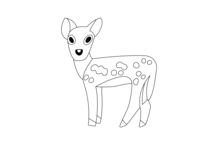 Printable coloring pages: Doe 03 – 10 Doigts