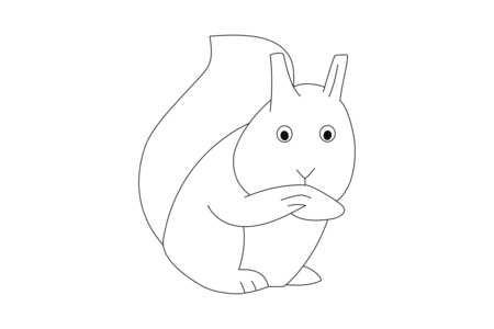 Dibujos para imprimir : Ardilla 02 – 10 Doigts