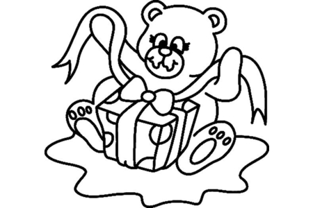 Printable coloring pages: Bear 004 – 10 Doigts