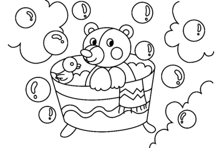 Printable coloring pages: Bear 009 – 10 Doigts