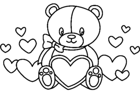 Printable coloring pages: Teddy Bear 01 – 10 Doigts