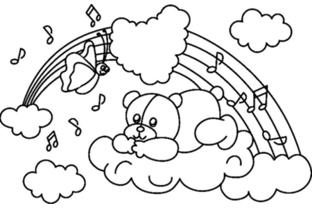 Printable coloring pages: Bear 012 – 10 Doigts