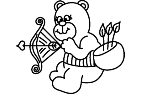Printable coloring pages: Bear 015 – 10 Doigts