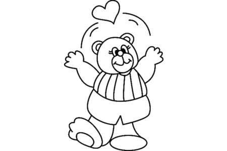 Dibujos para imprimir : Osito 017 – 10 Doigts