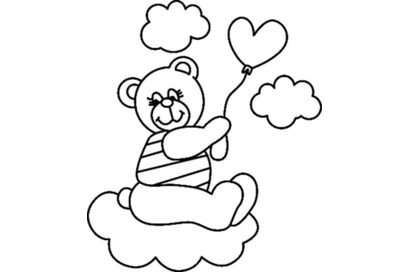 Printable coloring pages: Bear 019 – 10 Doigts
