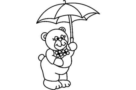 Printable coloring pages: Bear 020 – 10 Doigts