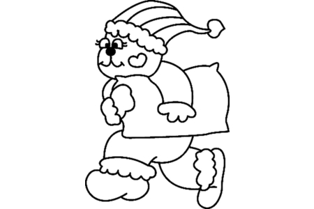 Printable coloring pages: Bear 021 – 10 Doigts