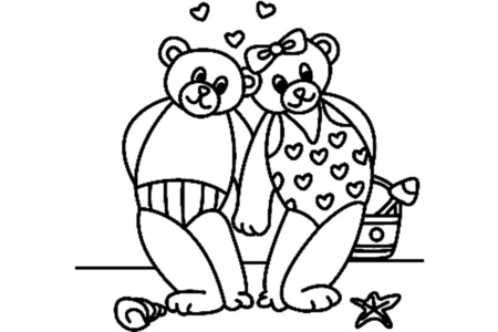Printable coloring pages: Little Bear 025 – 10 Doigts