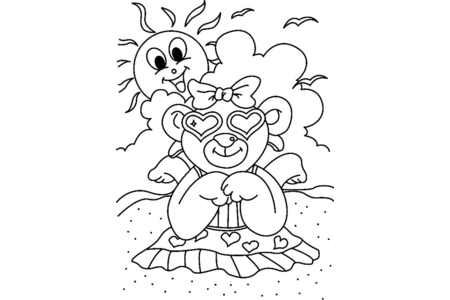 Printable coloring pages: Bear 032 – 10 Doigts