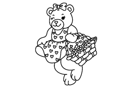 Printable coloring pages: Bear 039 – 10 Doigts