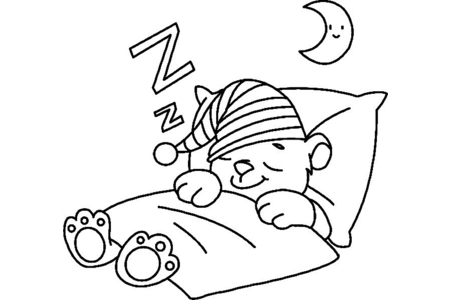 Printable coloring pages: Little bear 044 – 10 Doigts