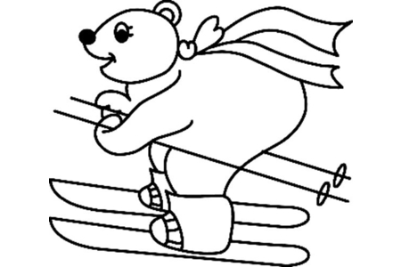 Printable coloring pages: Bear 047 – 10 Doigts