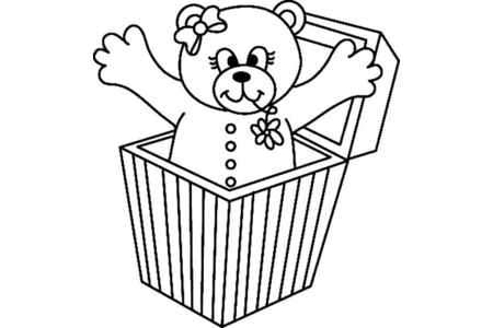 Printable coloring pages: Bear 049 – 10 Doigts