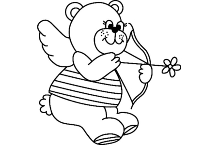 Printable coloring pages: Bear 055 – 10 Doigts