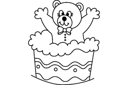 Printable coloring pages: Bear 056 – 10 Doigts