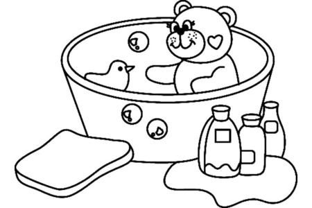 Printable coloring pages: Little Bear 059 – 10 Doigts
