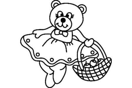 Printable coloring pages: Bear 062 – 10 Doigts