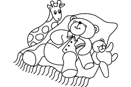 Printable coloring pages: Bear 072 – 10 Doigts