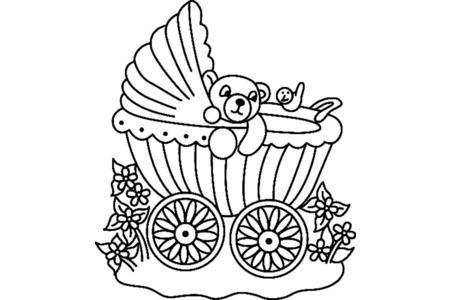 Printable coloring pages: Teddy Bear 074 – 10 Doigts