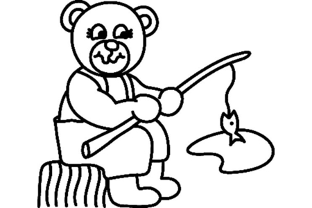 Printable coloring pages: Bear 076 – 10 Doigts