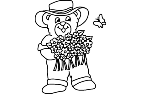 Dibujos para imprimir : Osito 081 – 10 Doigts