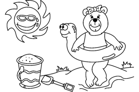Printable coloring pages: TeddyBear02 – 10 Doigts