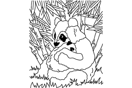 Printable coloring pages: Panda 01 – 10 Doigts