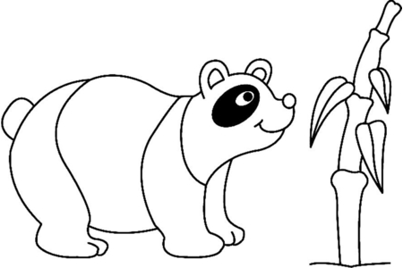 Printable coloring pages: Panda 02 – 10 Doigts