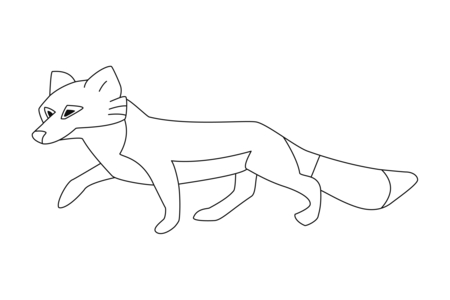 Printable coloring pages: Fox 01 – 10 Doigts