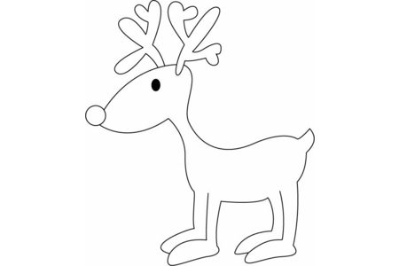 Printable coloring pages: Reindeer 01 – 10 Doigts