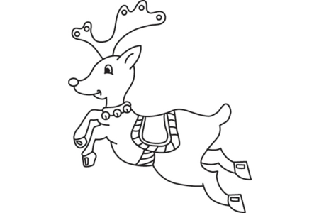 Printable coloring pages: Reindeer 05 – 10 Doigts