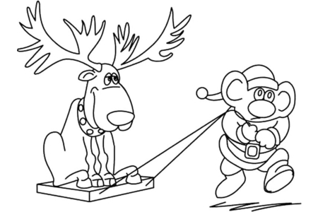 Dibujos para imprimir : Reno 07 – 10 Doigts