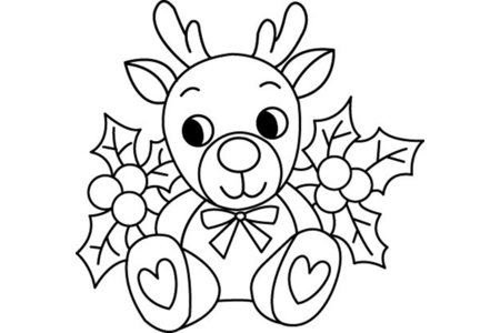 Printable coloring pages: Renne 08 – 10 Doigts
