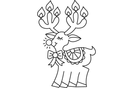 Printable coloring pages: Reindeer 10 – 10 Doigts