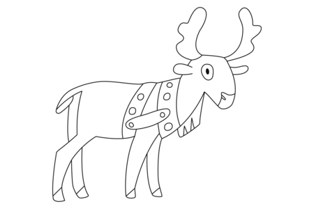Dibujos para imprimir : Reno 14 – 10 Doigts