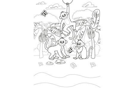 Printable coloring pages Jungle animals17 – 10doigts