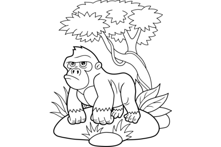 Printable coloring pages Jungle animals7 – 10doigts