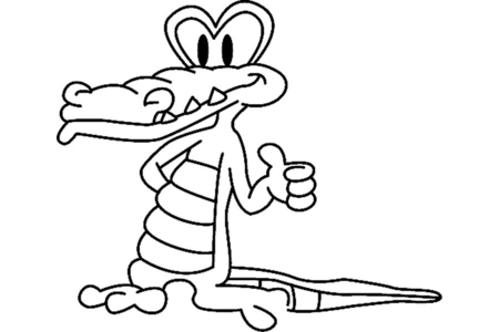 Printable coloring pages Crocodile 02 – 10doigts